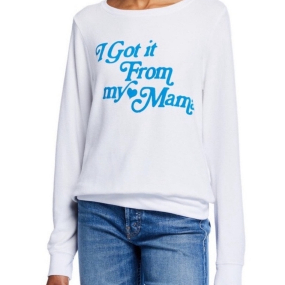 🔥WILDFOX🔥I GOT IT FROM MY MAMA BAGGY BEACH JUMPER SWEATSHIRT Size M NWT